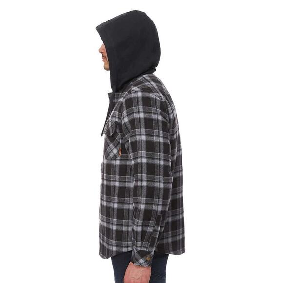 NWT Legendary Outfitters Men’s Insulated Casual Hooded Plaid Shirt Jacket - Picture 4 of 7